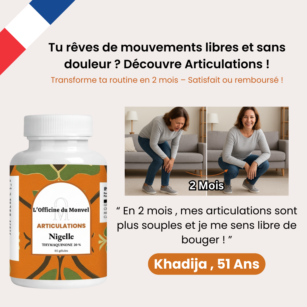 Articulations - Nigelle : la solution pour soulager les douleurs et retrouver des articulations souples